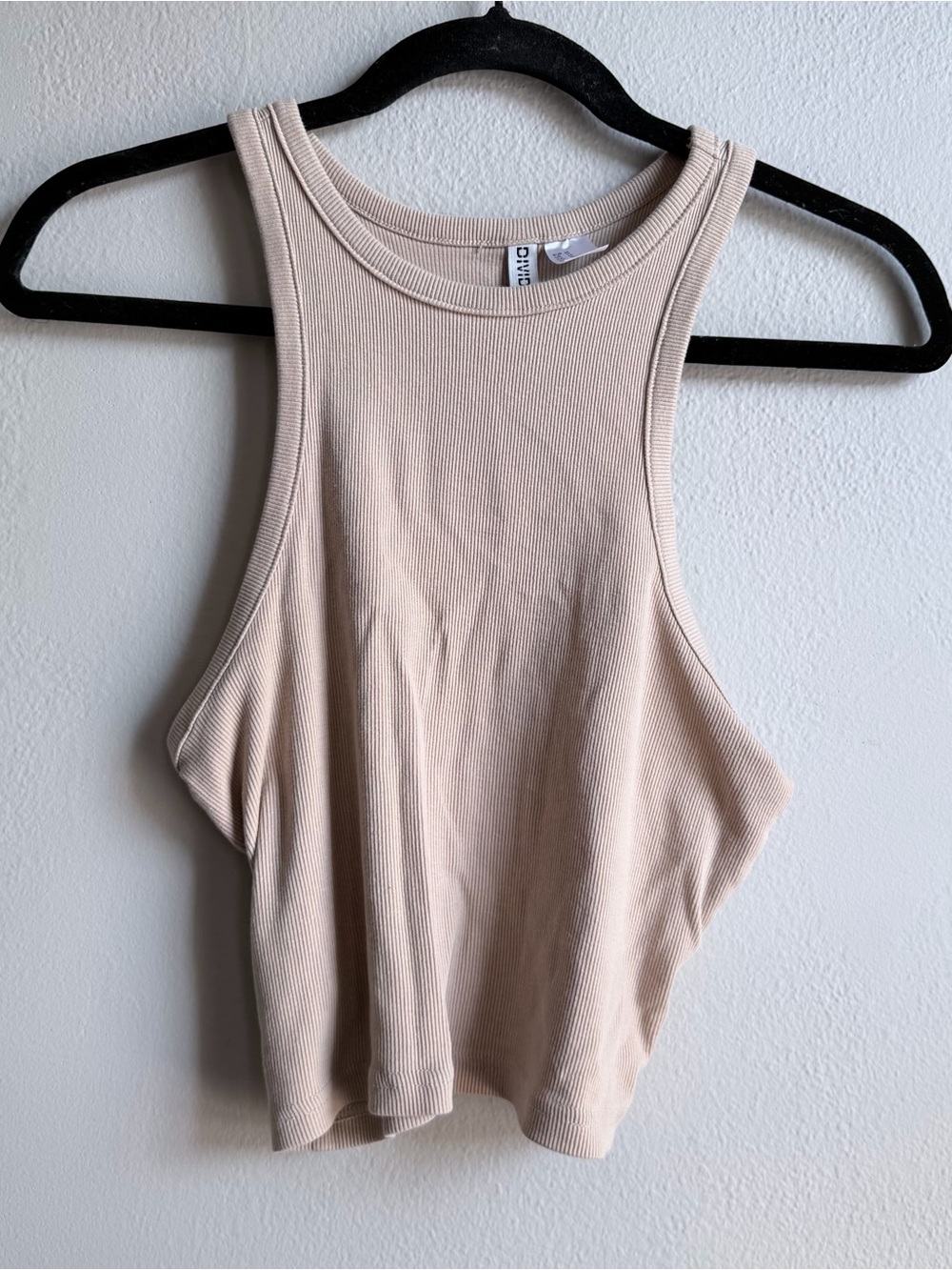 H&M cream ribbed tank top in a M #hm #basics